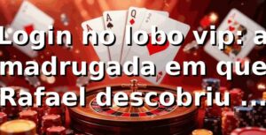 Login no lobo vip: a madrugada em que Rafael descobriu o “clique” 🎰